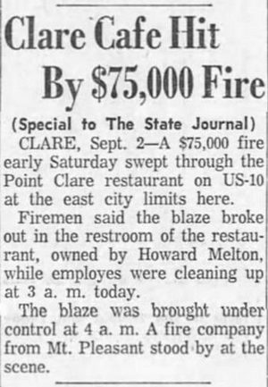 Point Clare Drive-In - Sept 1961 Fire